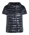 Herno Short-sleeved Down Jacket In Black