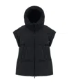 Herno Short-sleeved High-neck Down Jacket In Black