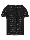 Herno Sequin Embellished Boat-neck Puffer Jacket