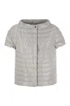 Herno Metallic Effect Hood In Silver