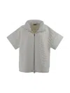 Herno Short-sleeved Padded Poncho In Gray