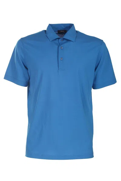 Herno Polo Shirt In Light Blue