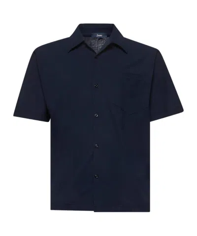 Herno Short-sleeved Shirt In Black