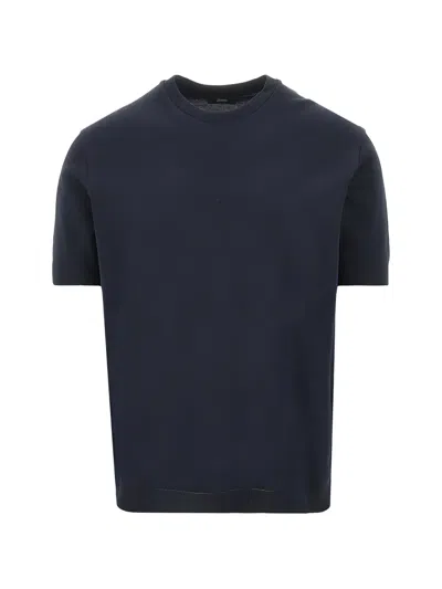 Herno Short-sleeved T-shirt In Blue