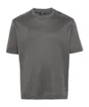 Herno Crew-neck Cotton T-shirt In Gray