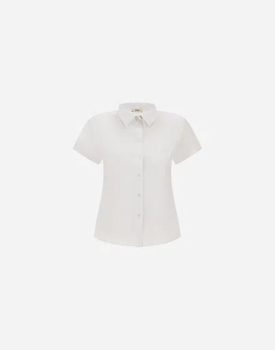 Herno Short-sleeved Women's Shirt Made Of Spring Ultralight Scuba