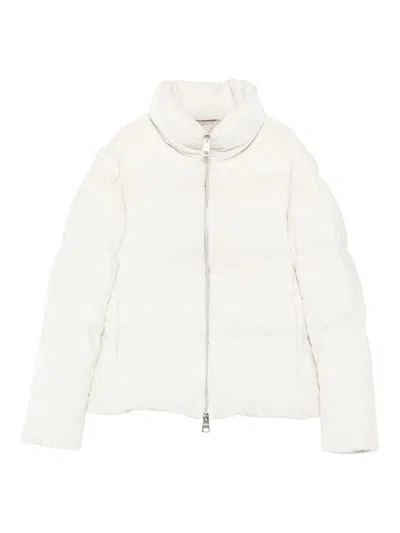 Herno Short Velvet Down Jacket Clothing In White