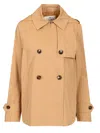 Herno Camel Cotton Dean Short Trench Coat