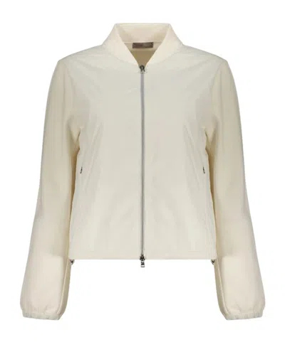 Herno Short-length Zippered Padded Jacket In Neutral
