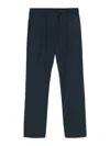 Herno Pleated Drawstring Trousers In Blue