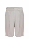 Herno Shorts Made Of A Linen Blend In Color. In Gray