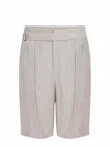 Herno Shorts Made Of A Linen Blend In Color.