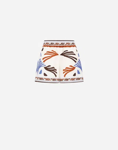 Herno Shorts Aus Summer Print Cotton In Multi