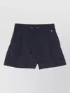 Herno Blue Solid Shorts In Black