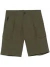Herno Pleated Shorts In Green