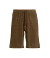 Herno Drawstring Terry Shorts In Brown