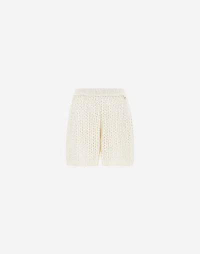 Herno Shorts In Bright Linen Cotton Silk In Neutral