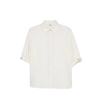 Herno Short-sleeve Buttoned Shirt In Neutral