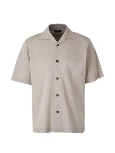 Herno Short-sleeve Camp-collar Shirt In Neutral