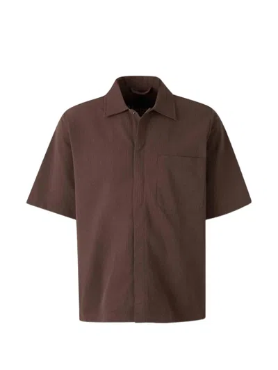 Herno Short-sleeve Chest-pocket Shirt In Multi