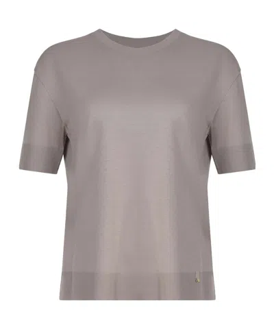 Herno Short-sleeve Crew Neck Sweater In Multi