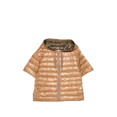 Herno Short-sleeve Padded Jacket In Neutral
