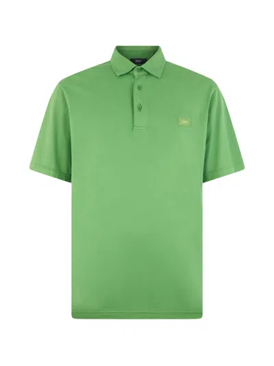 Herno Short-sleeve Polo Shirt In Green