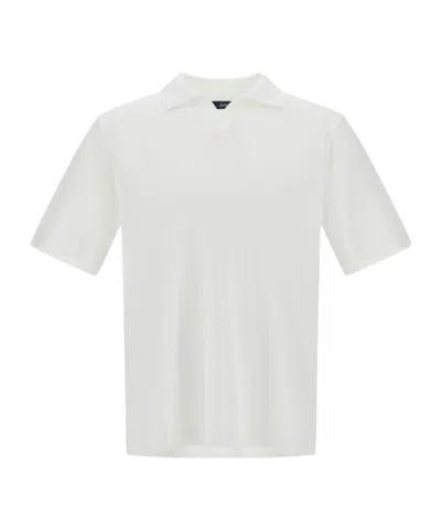 Herno Short-sleeve Polo Shirt In White