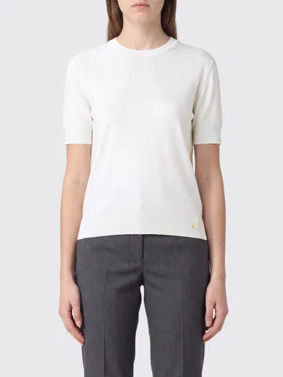 Herno Short-sleeved Crewneck T-shirt In A Lyocell And Cotton Blend In White
