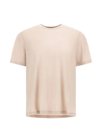 Herno Short-sleeved Wool T-shirt In Neutral