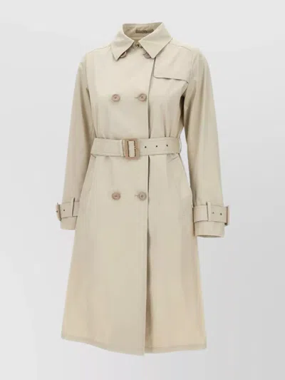 Herno Shoulder Cape Trench Coat In Neutral