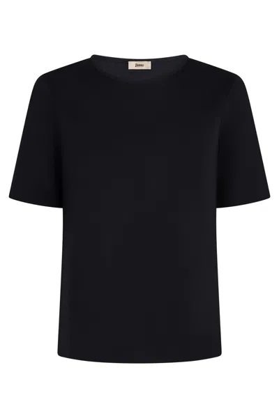 HERNO HERNO SIDE SLITS COTTON T-SHIRT