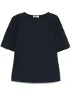 Herno Side Slits Cotton T-shirt Clothing In Black