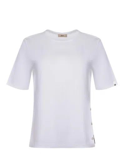 Herno Side Slits Cotton T-shirt