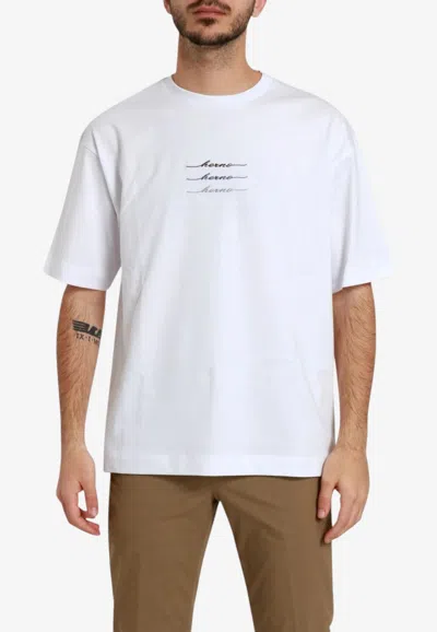 Herno Signature Logo T-shirt In White