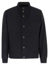 Herno Water-repellent Silk-cashmere Hybrid Jacket In Black