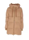 Shop Herno Silk And Cashmere Down Jacket In Brown