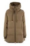 Herno A-shape In Silk Cashmere In Brown