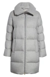 Herno Silk & Cashmere Down Puffer Coat In Gray