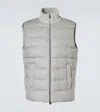 Herno Silk And Cashmere Down Vest In Grey