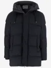Herno Silk And Cashmere Padded Down Jacket In Blue