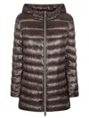 Herno A-shape Ultralight Down Jacket With Adjustable Hood In Gray