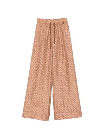 Herno Silk Cotton Pants In Brown