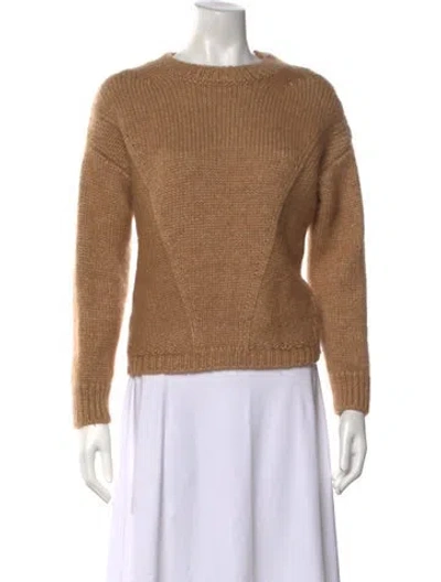 Pre-owned Herno Silk Crew Neck Sweater In Brown