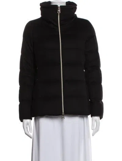 Pre-owned Herno Silk Down Coat In Black