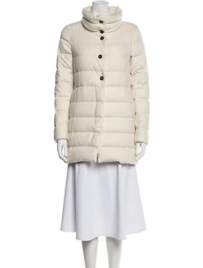 Pre-owned Herno Silk Down Jacket In Neutrals