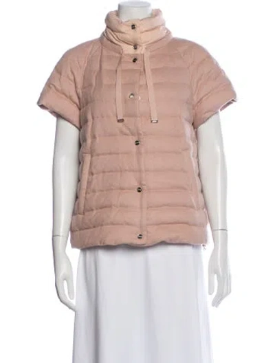 Pre-owned Herno Silk Down Jacket In Pink