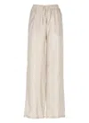 Herno Silk Pants With All-over Monogram Pattern