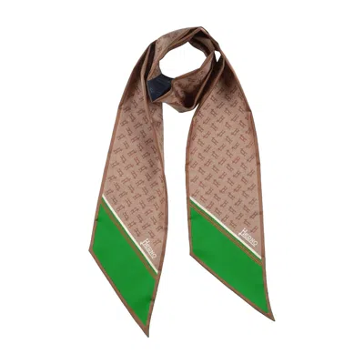 Herno Silk Scarf In Brown