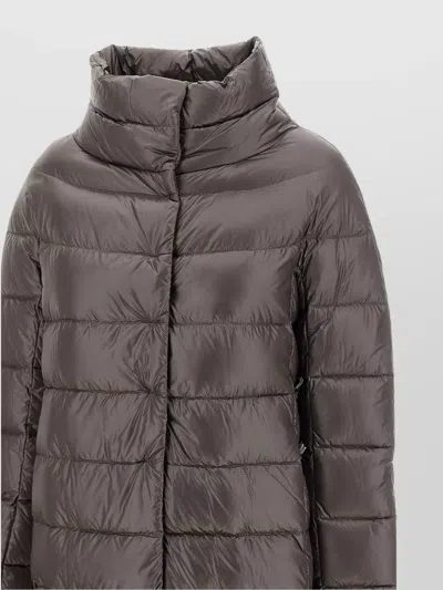 Herno Silky Effect Ultralight Nylon Down Jacket In Gray